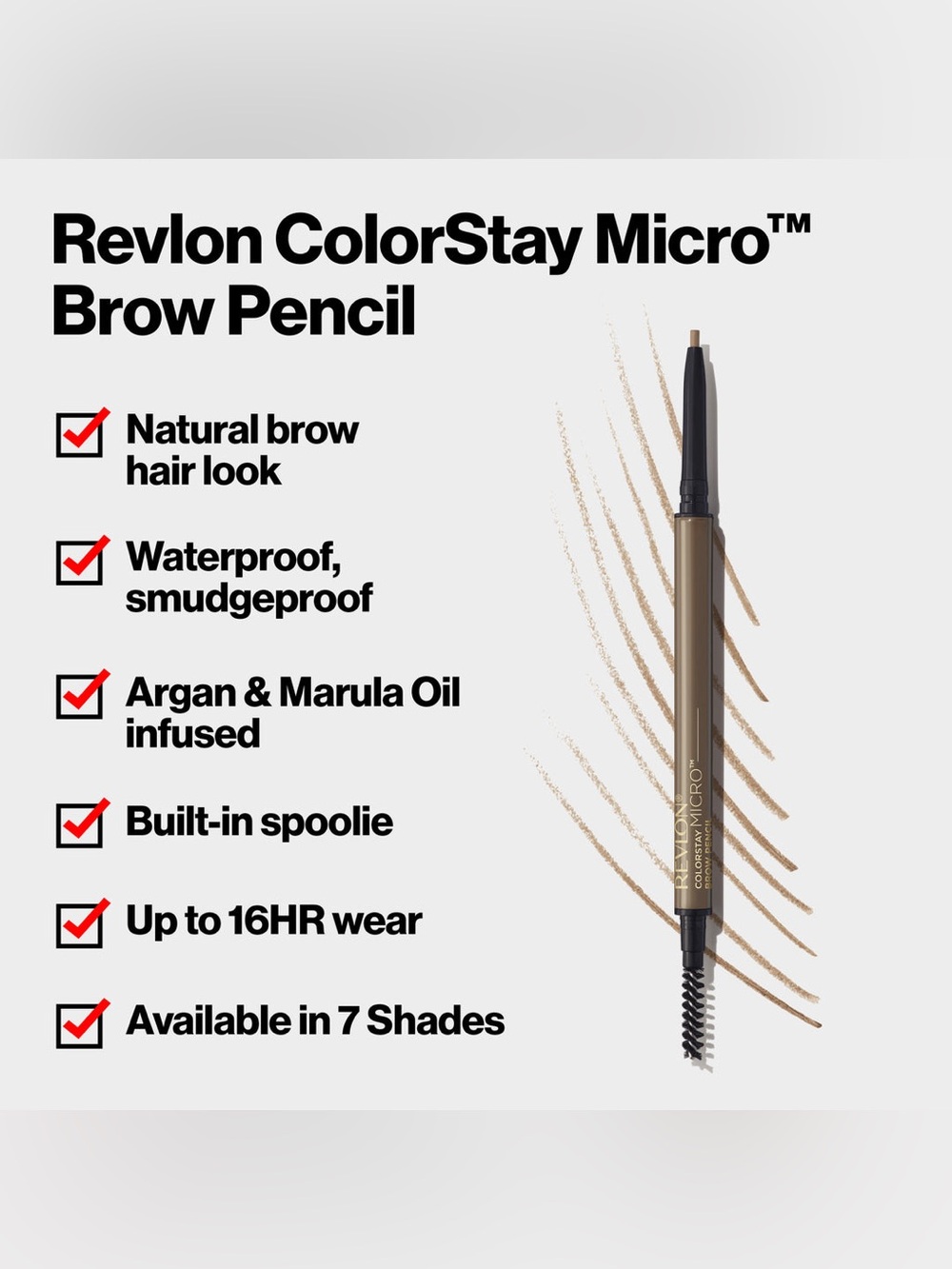 Revlon ColorStay Micro Brow Pencil — Light Brown Natural Finish